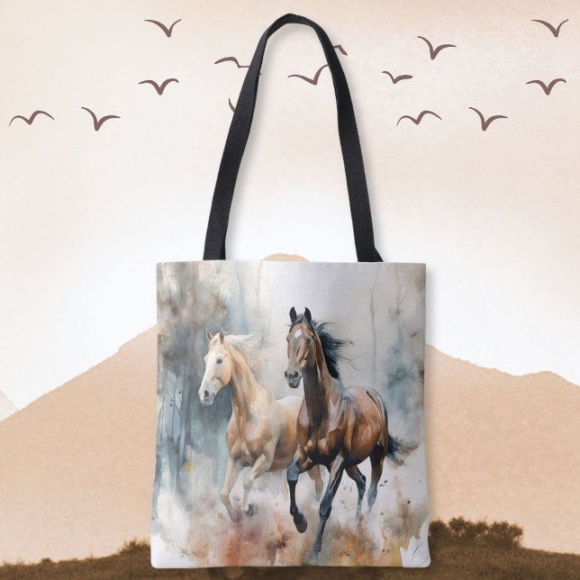 Bolso De Tela Tote Occidental de Caballos Salvajes (Subido por el creador)