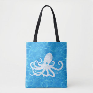 Bolso De Tela Tote Octopus para el bebé con agua