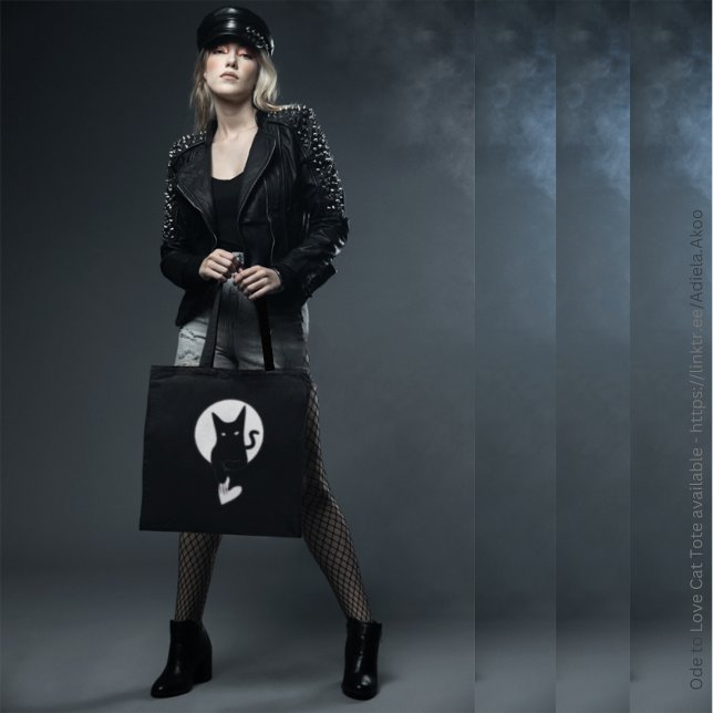 Bolso De Tela Tote - Oda al gato por el poeta Adiela Akoo (Ode to Love Tote by Poet Adiela Akoo. LOVE it? GET it! Shop the collection for more wonderful finds!)