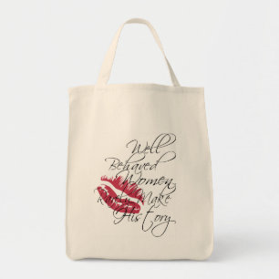 Bolso De Tela Tote orgánico bien comportado de las mujeres