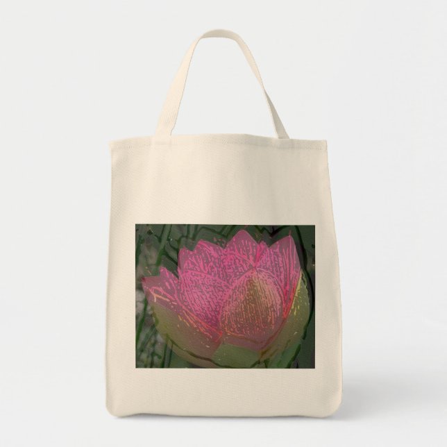 Bolso De Tela Tote orgánico de Lotus (Frente)