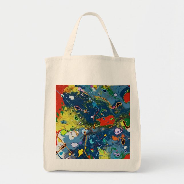 Bolso De Tela Tote orgánico del ultramarinos del choque del (Frente)