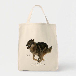 Bolso De Tela Tote orgánico del ultramarinos del lobo