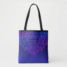Bolso De Tela Tote Ornate Pattern Purple Ombre