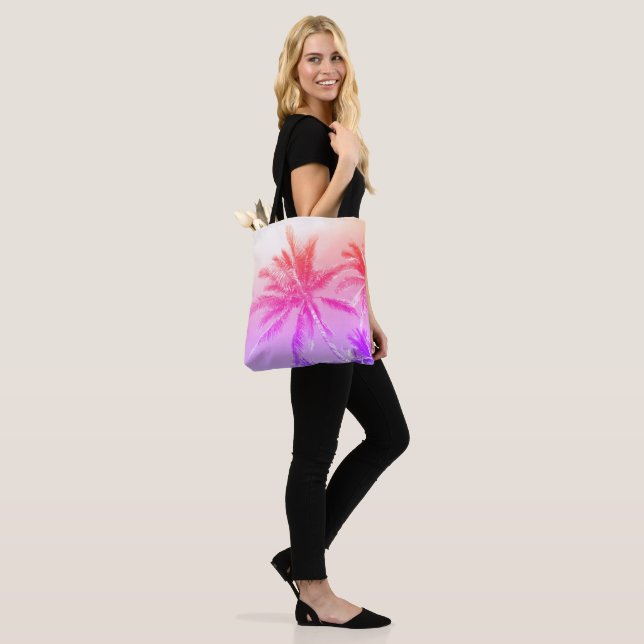 Bolso De Tela Tote Palm Tree Beach (Puesto)
