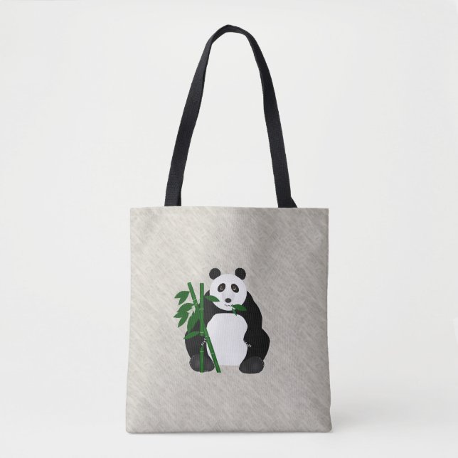 Bolso De Tela Tote Panda Allover (Anverso)