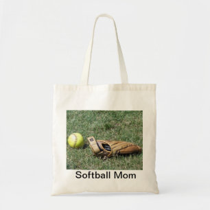 Bolso De Tela Tote para la mamá del softball