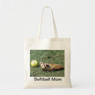 Bolso De Tela Tote para la mamá del softball