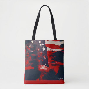 Bolso De Tela Tote Patriótico de Bandera Fashiable
