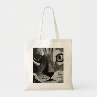 Bolso De Tela Tote pensativo del gato
