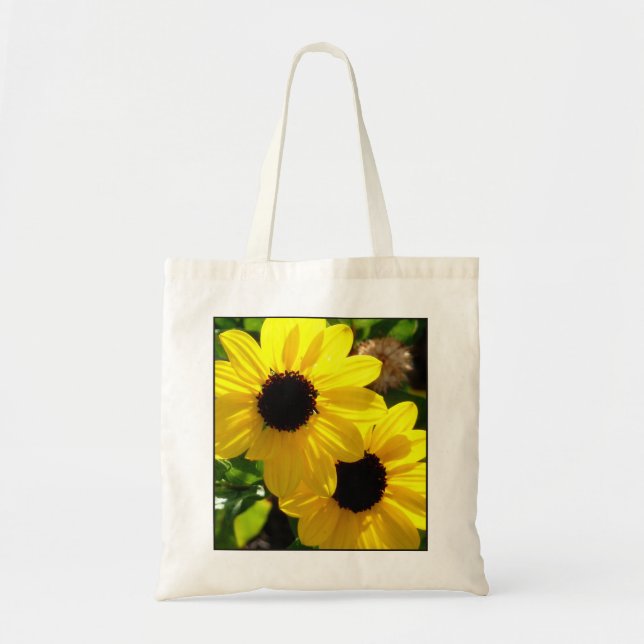 Bolso De Tela Tote pequeño de los girasoles de playa (Frente)