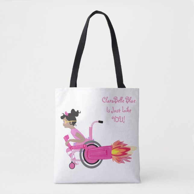 Bolso De Tela Tote perfecto azul de ClaraBelle - BLANCO (Anverso)