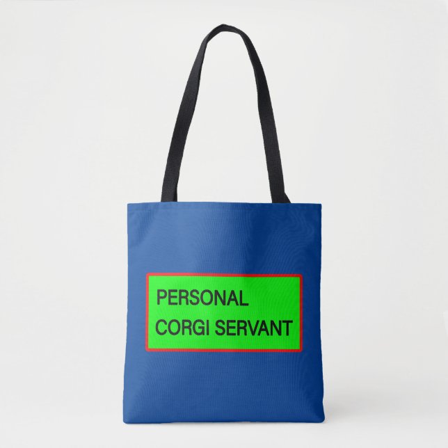 Bolso De Tela Tote personal de Corgi Servant (Anverso)