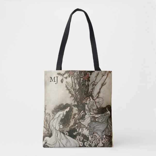 Bolso De Tela Tote personalizado de Arthur Rackham Fairies Fanta (Anverso)