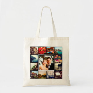 Bolso De Tela Tote personalizado de Collage de fotos de Instagra