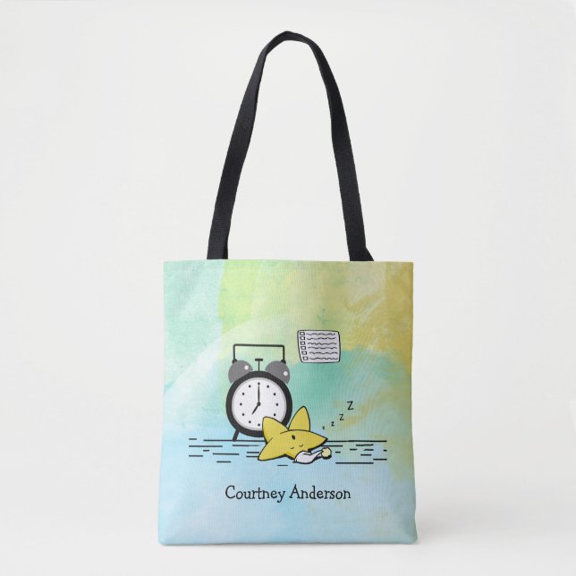 Bolso De Tela Tote personalizado de Estrella Durmiente (Anverso)