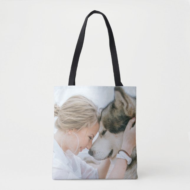 Bolso De Tela Tote personalizado de foto de doble cara (Anverso)