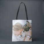 Bolso De Tela Tote personalizado de foto de doble cara<br><div class="desc">Diseñe su propio tote de fotos de 2 caras con su foto personalizado, con una plantilla de imagen de sangrado completo. Reemplace este marcador de posición de ejemplo con su propia foto de usted, su perro, familia, damas de honor o cualquier tema. Carga fácilmente tus propias fotos con tu propio...</div>