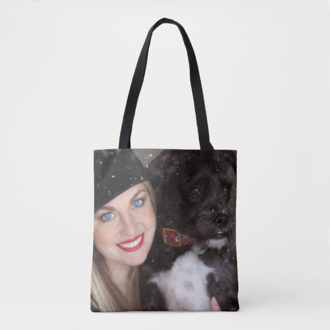 Bolso De Tela Tote personalizado de foto de doble cara (Anverso)