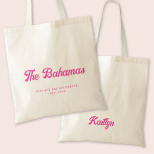 Bolso De Tela Tote personalizado de la Bachelorette Party de Bah