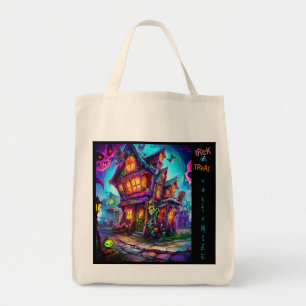 Bolso De Tela Tote personalizado de la ciudad de Halloween con t