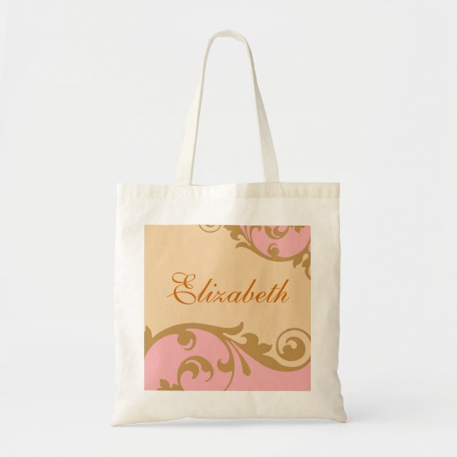 Bolso De Tela Tote personalizado de la dama de honor (Frente)