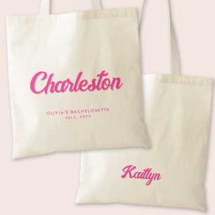 Bolso De Tela Tote personalizado de la fiesta de la Bachelorette