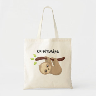 Bolso De Tela Tote personalizado de la pereza