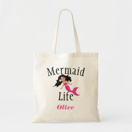 Bolso De Tela Tote personalizado de la vida de la sirena de los