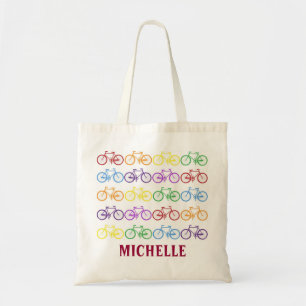 Bolso De Tela Tote personalizado de nombre de ciclista de bicicl