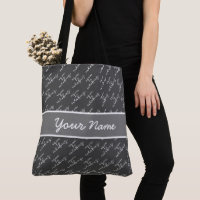 Tote personalizado de patrón de tipografía aeróbic
