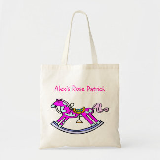 Bolso De Tela Tote personalizado del caballo mecedora