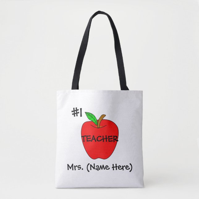 Bolso De Tela Tote personalizado del profesor #1 (Anverso)