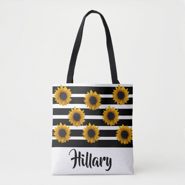 BOLSO DE TELA TOTE PERSONALIZADO DEL SUNFLOWER (Anverso)