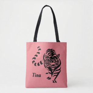 Bolso De Tela Tote personalizado del tigre