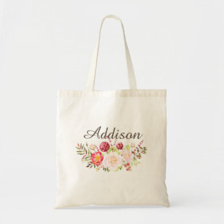 Bolso De Tela Tote personalizado floral de la lona de los chicas