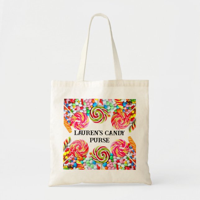 Bolso De Tela Tote personalizado Halloween Candy (Frente)