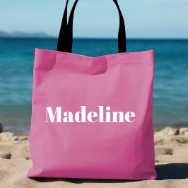 Bolso De Tela Tote personalizado Minimalista y Girly Pink