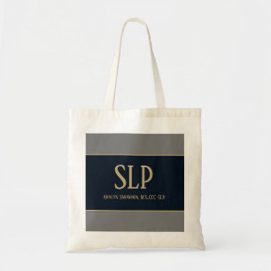 Bolso De Tela tote personalizado SLP (patólogo del lenguaje del
