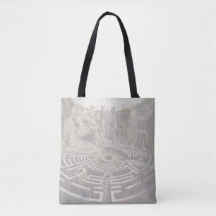 Bolso De Tela Tote (peso pesado) - LABYRINTH (alabastro)