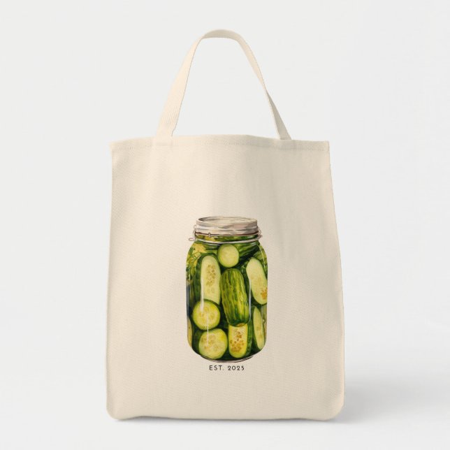 Bolso De Tela Tote Pickle Lovers (Frente)