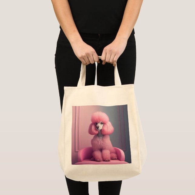Bolso De Tela Tote PINK POODLE (Anverso (producto))