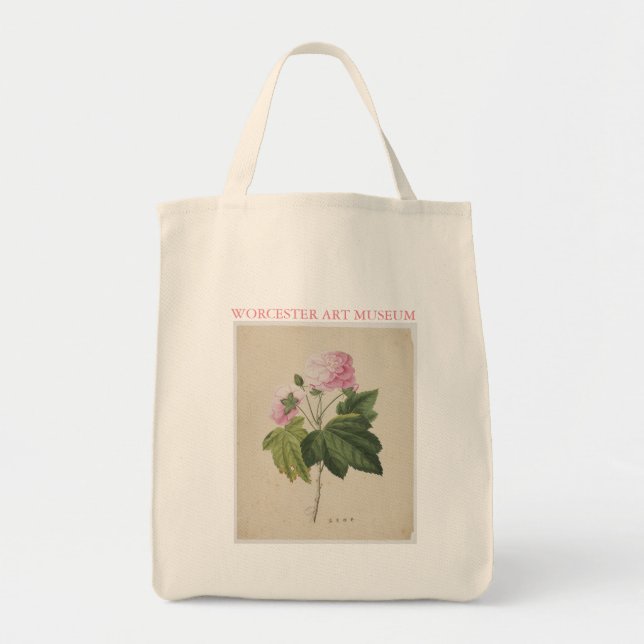 Bolso De Tela Tote pintado del ultramarinos de la flor (Frente)