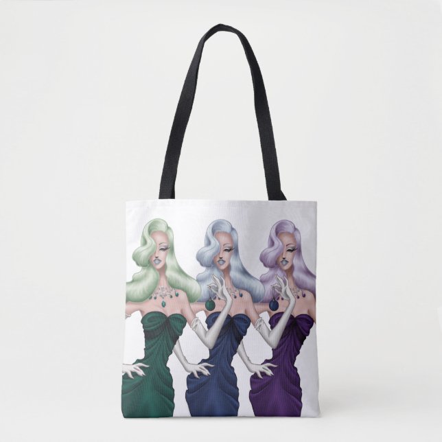 Bolso De Tela Tote Pinups de vacaciones (Anverso)