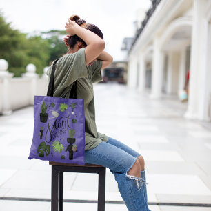 Bolso De Tela Tote Planta Sueños