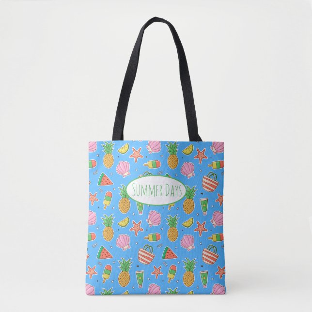 Bolso De Tela Tote playero de Summer Days (Anverso)