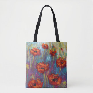 Bolso De Tela Tote Poppies