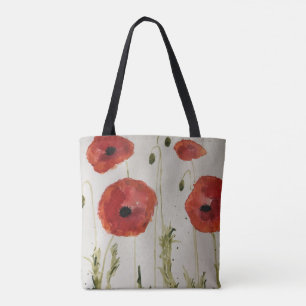 Bolso De Tela Tote Poppies