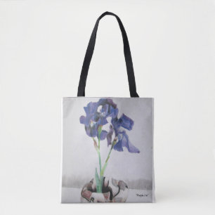 Bolso De Tela Tote, por todas partes con el "iris púrpura" por