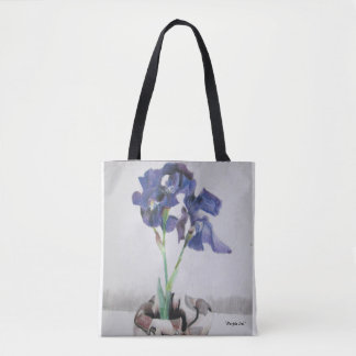 Bolso De Tela Tote, por todas partes con el "iris púrpura" por